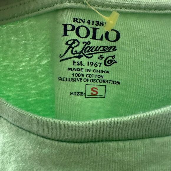 Polo By Ralph Lauren Youth Boys Tee Lime Green Size Men's Small - Picture 3 of 4
